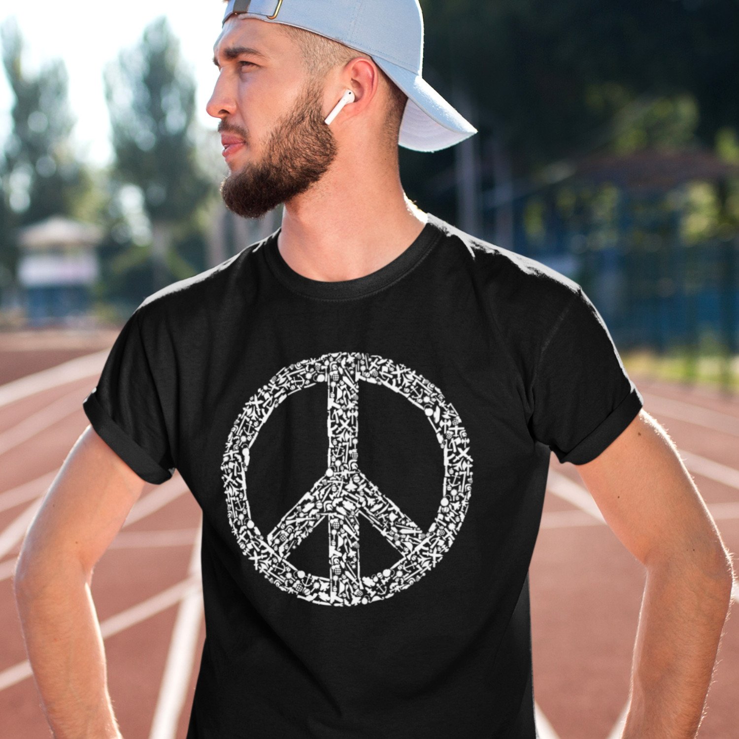 WAR AND PEACE - pánske tričko čierne