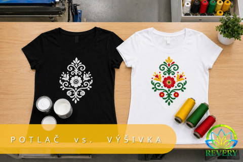 Potlač vs. výšivka