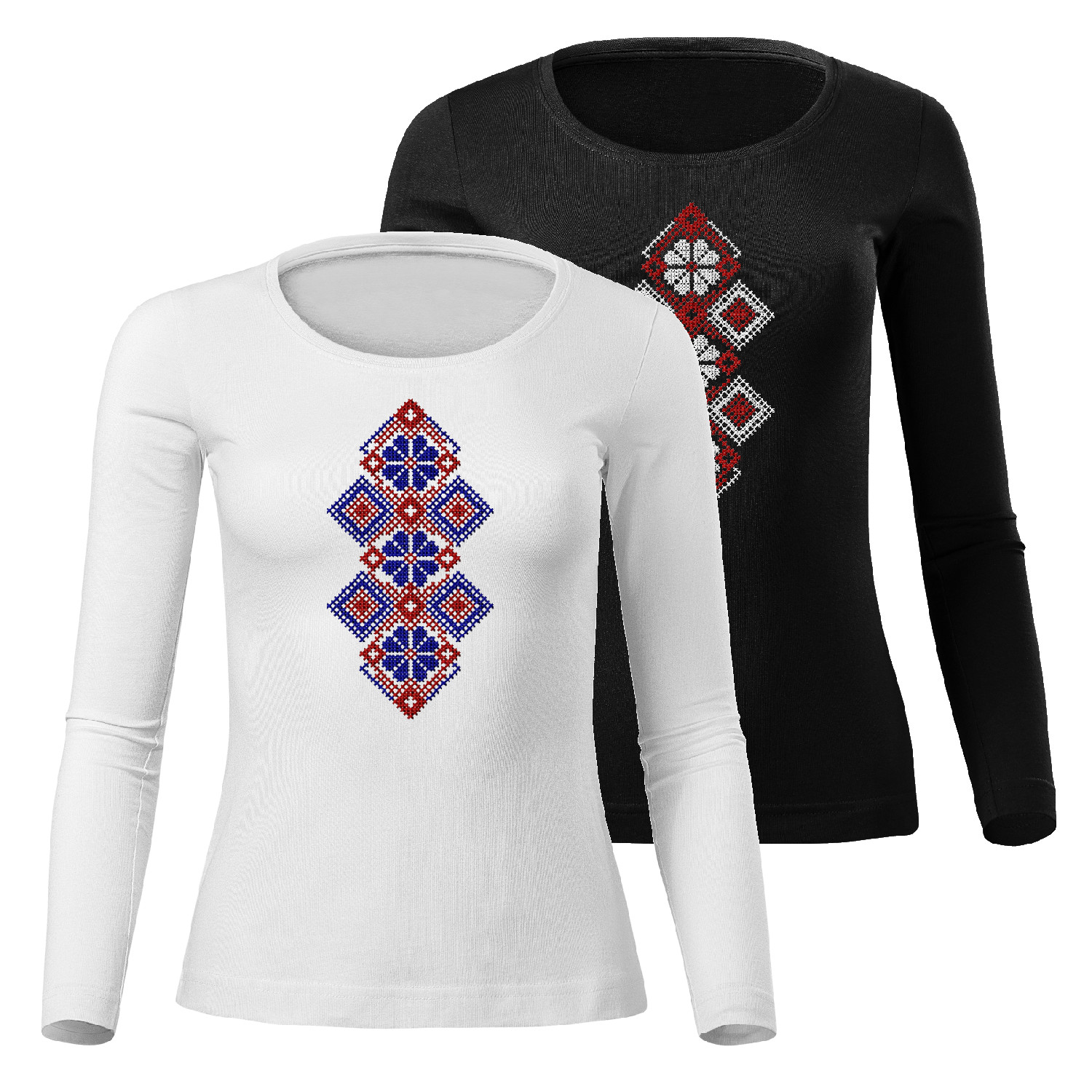 ELENA (Tokajík) - vyšívané dámske tričko s dlhými rukávmi