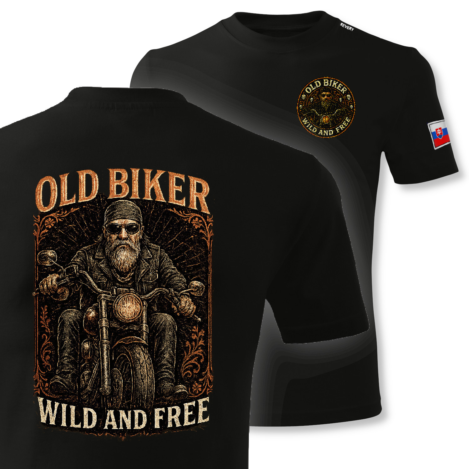 WILD AND FREE - pánske tričko čierne