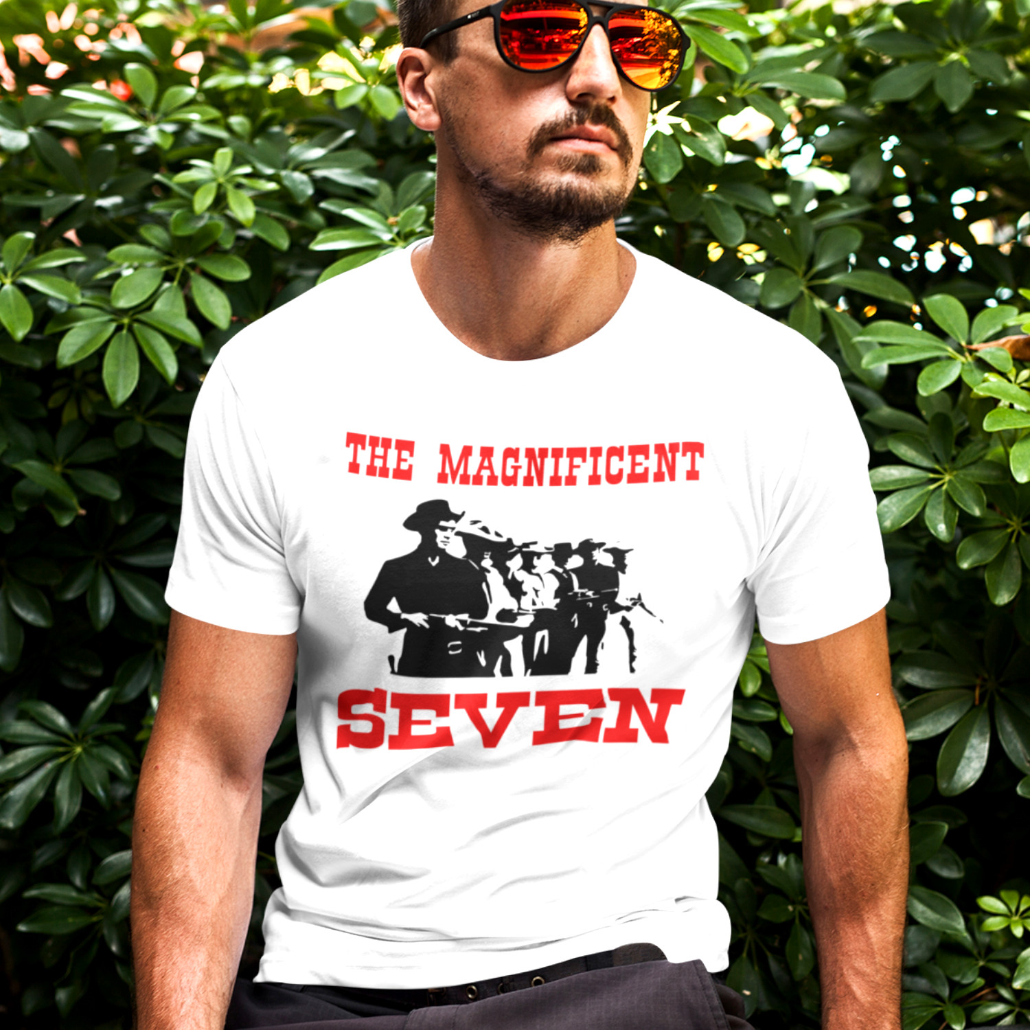 THE MAGNIFICENT SEVEN - pánske/unsiex tričko čierne/biele
