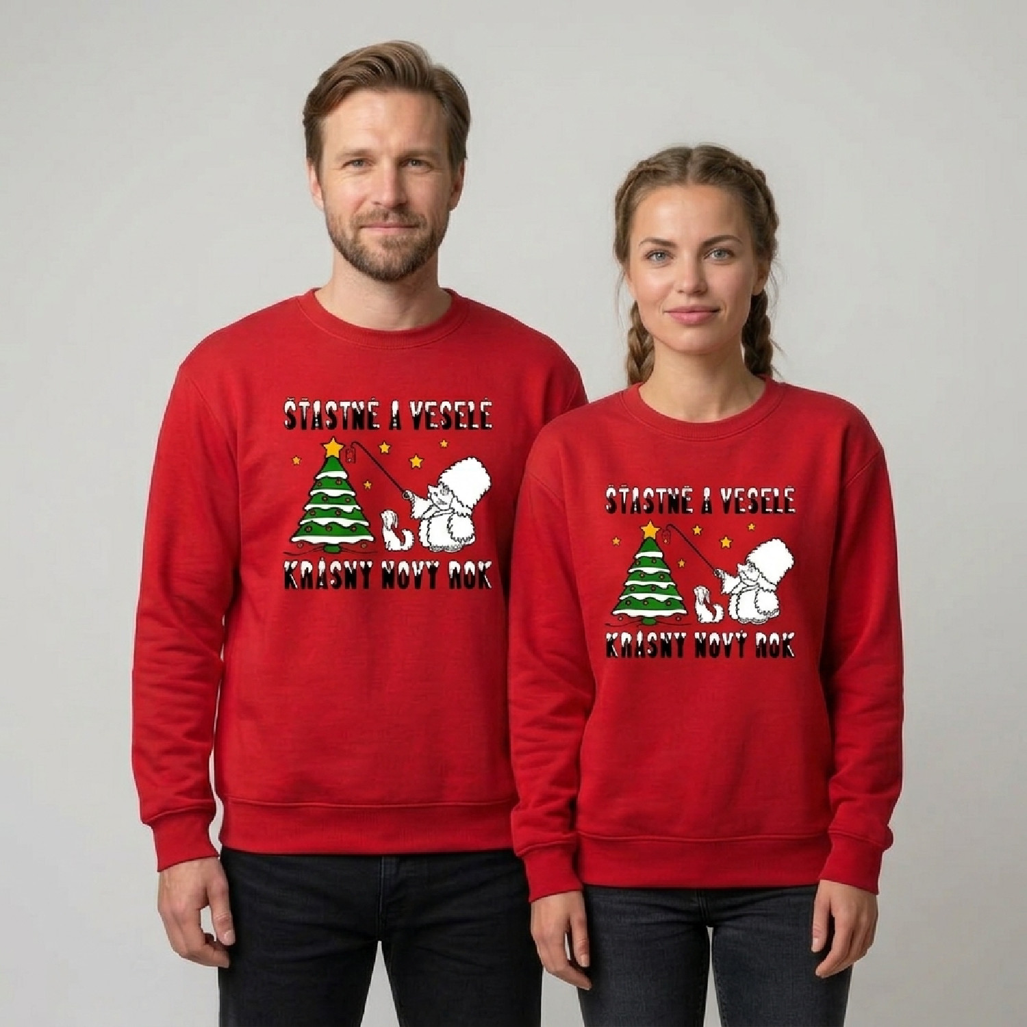 TRADIČNÉ VIANOCE - unisex mikina červená