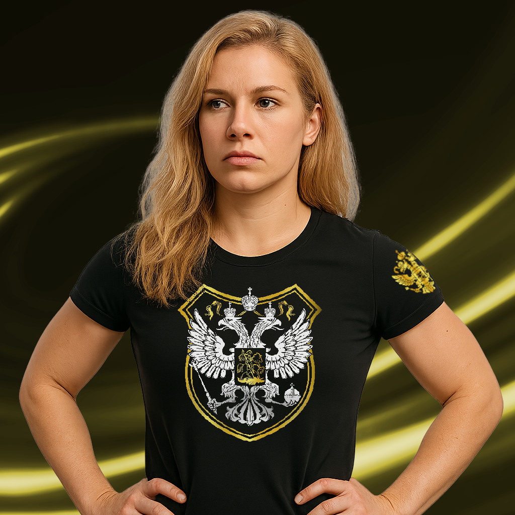 RUSSIA GOLD – dámske tričko čierne