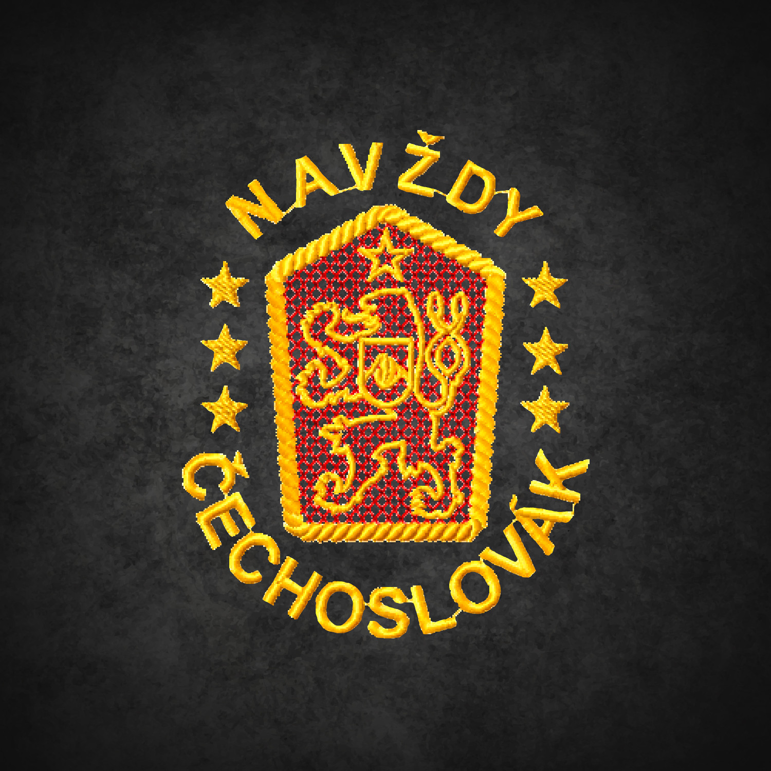 NAVŽDY ČECHOSLOVÁK - výšivka na váš textil