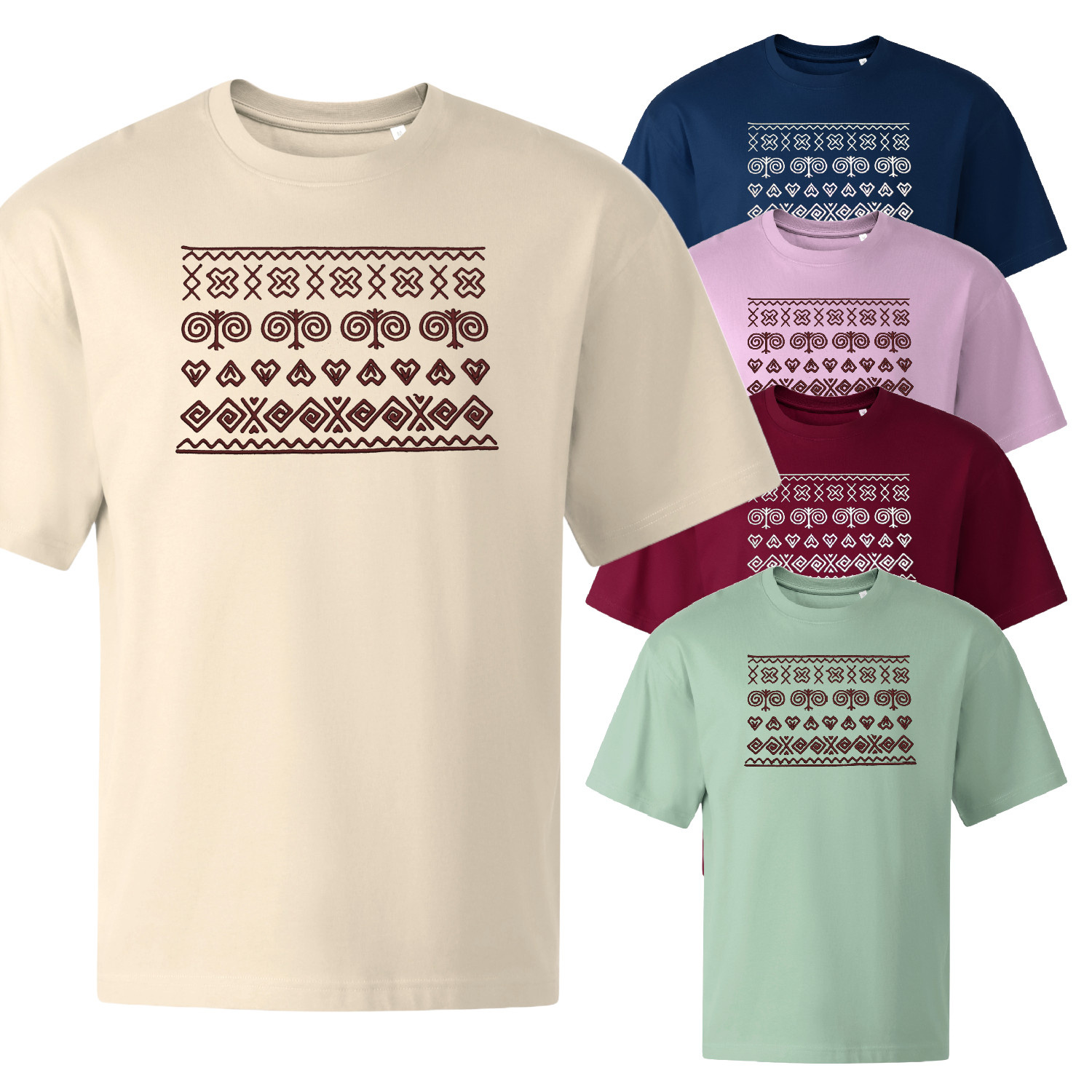 ČIČMANY - vyšívané unisex tričko OVERSIZE ČIČMANY - vyšívané unisex tričko OVERSIZE