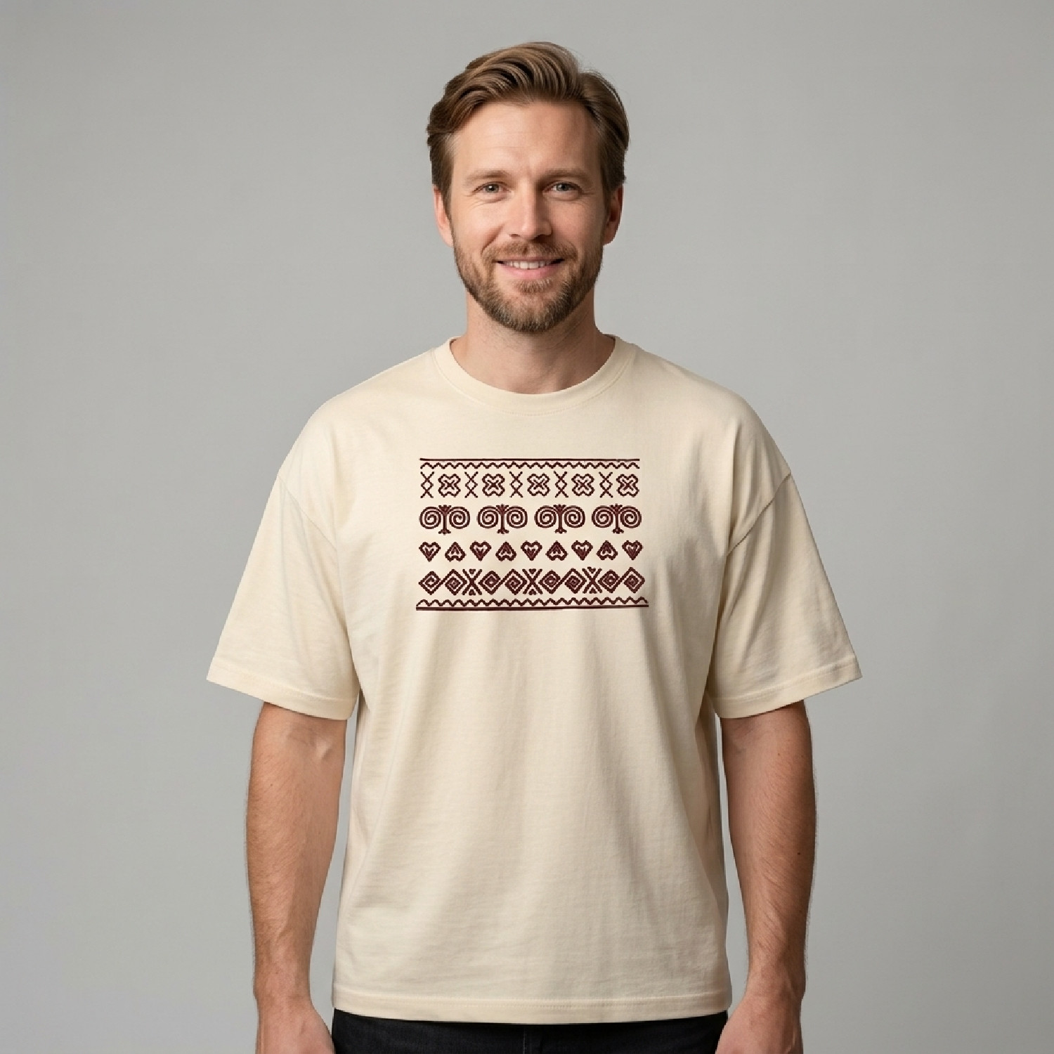 ČIČMANY - vyšívané unisex tričko OVERSIZE