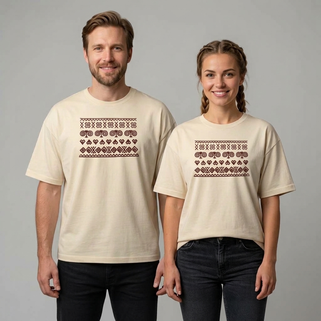 ČIČMANY - vyšívané unisex tričko OVERSIZE