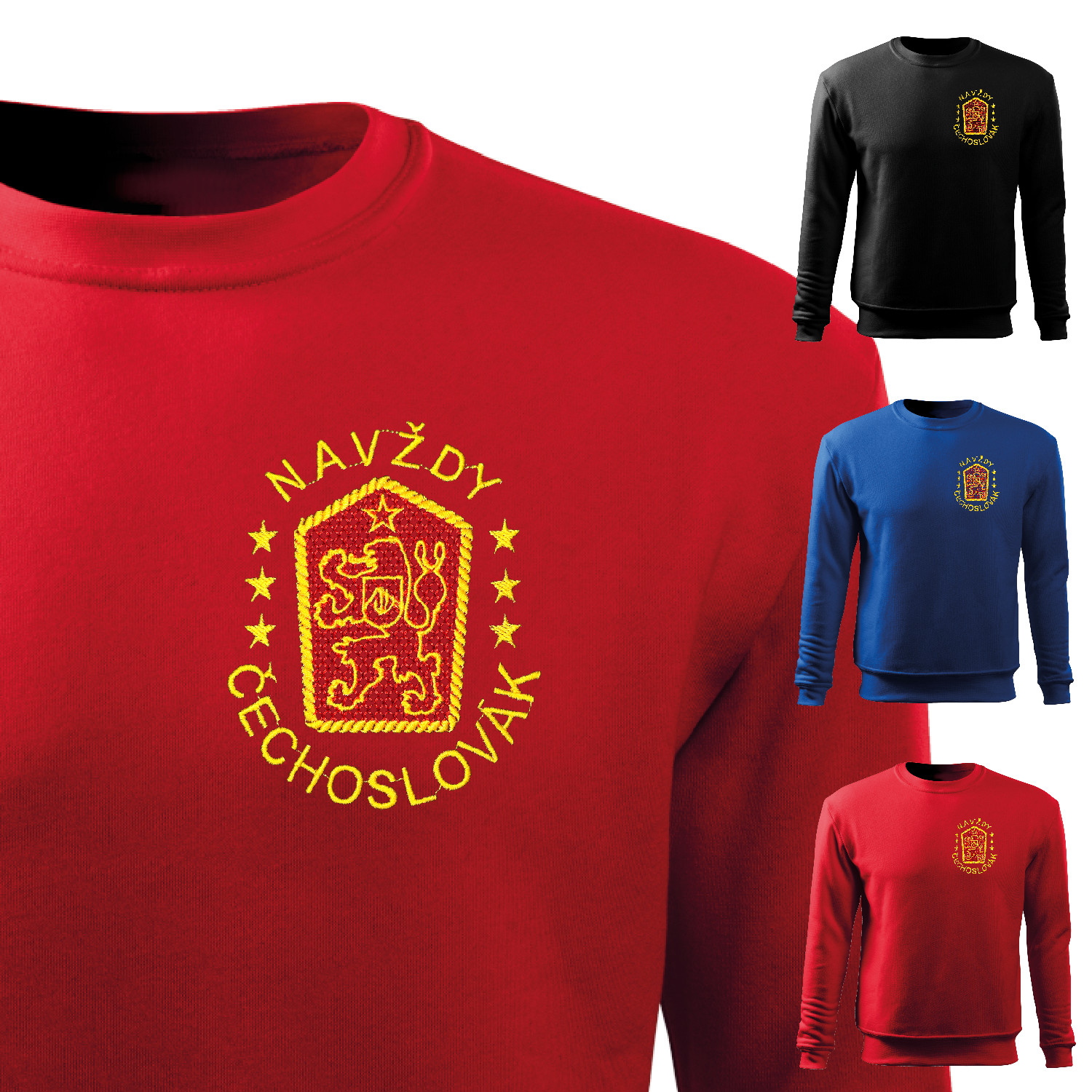 NAVŽDY ČECHOSLOVÁK - vyšívaná unisex mikina