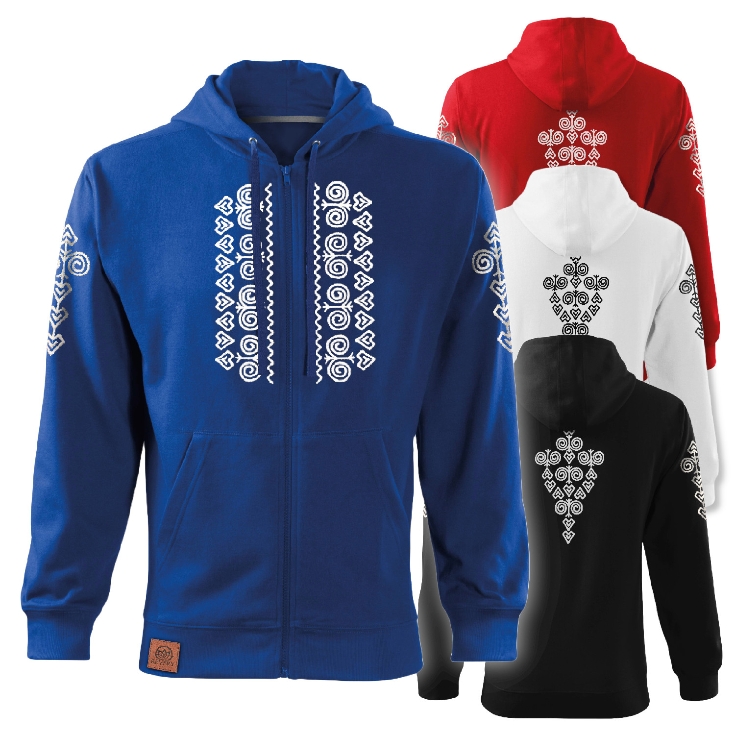 LACO (Čičmany) -  vyšívaná pánska mikina na zips 