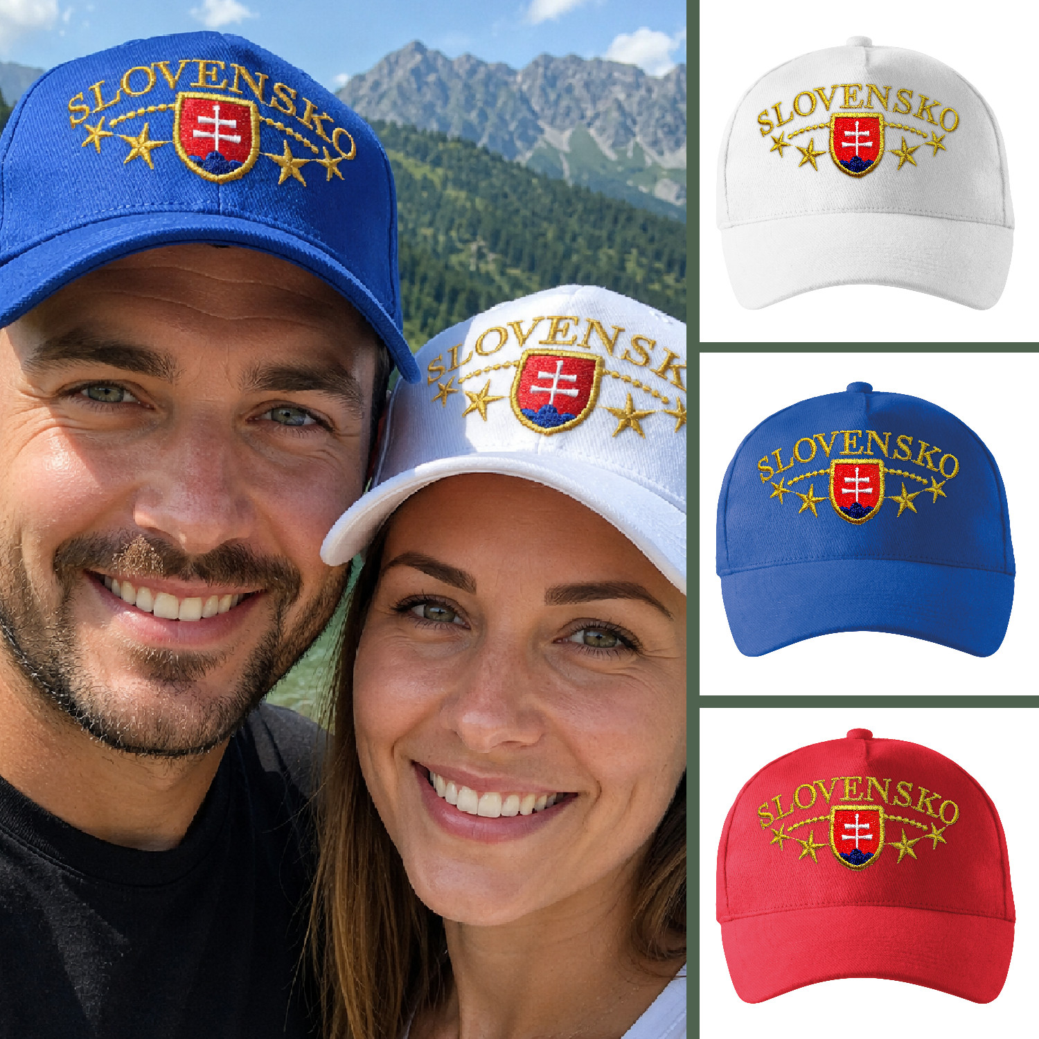 SLOVAKIA GOLD EMBRO - vyšívaná šiltovka 
