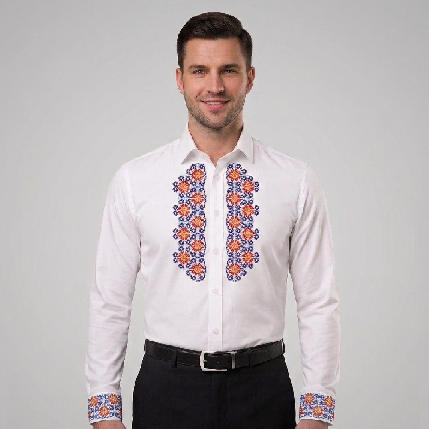 NIKOLAS (Kojšov) - vyšívaná pánska košeľa exkluzív