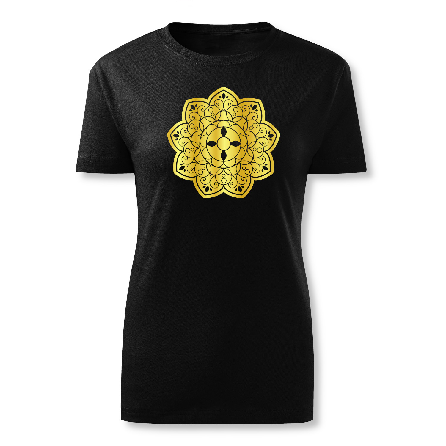 MANDALA 3 - dámske tričko čierne