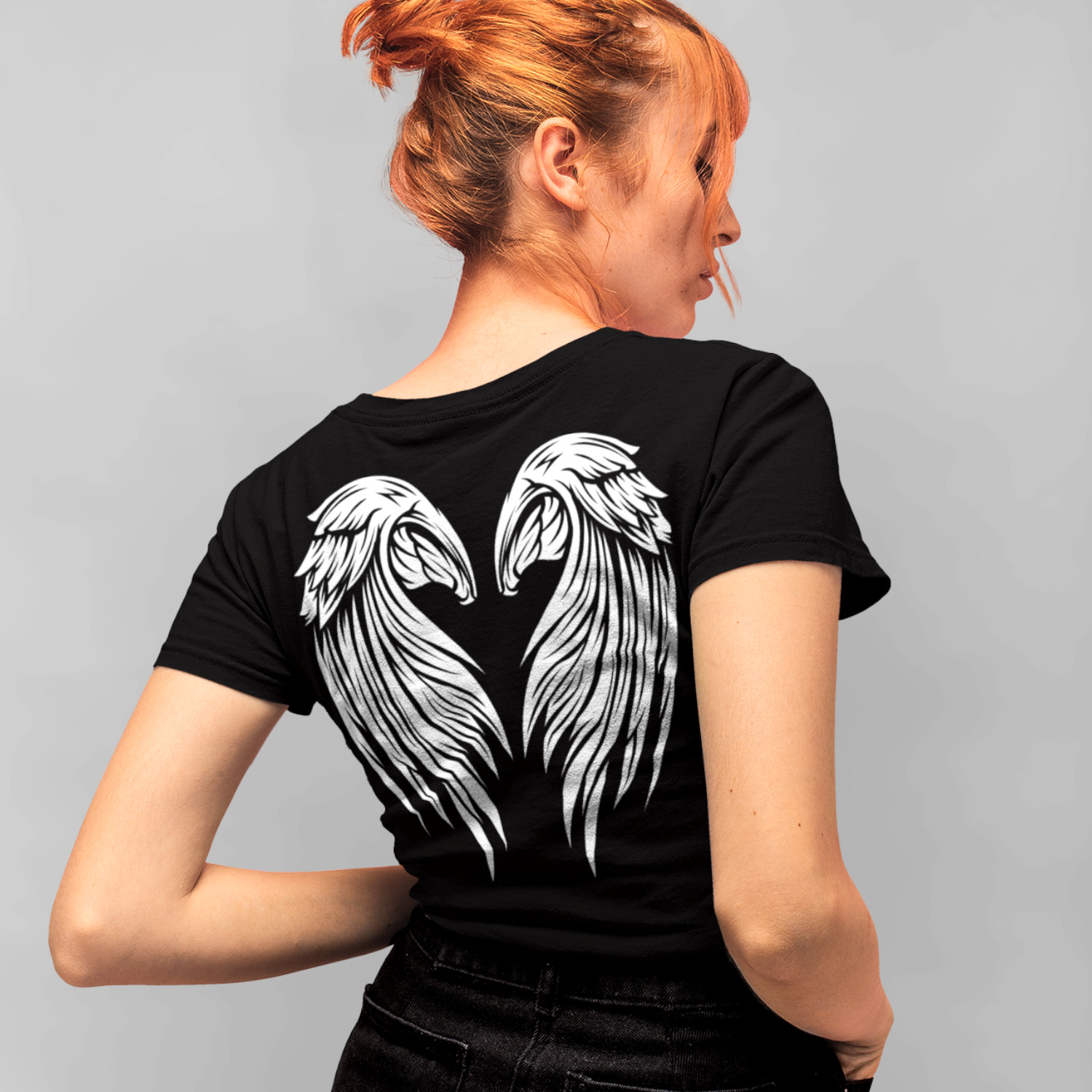 "EARTH ANGEL" - dámske tričko čierne/biele