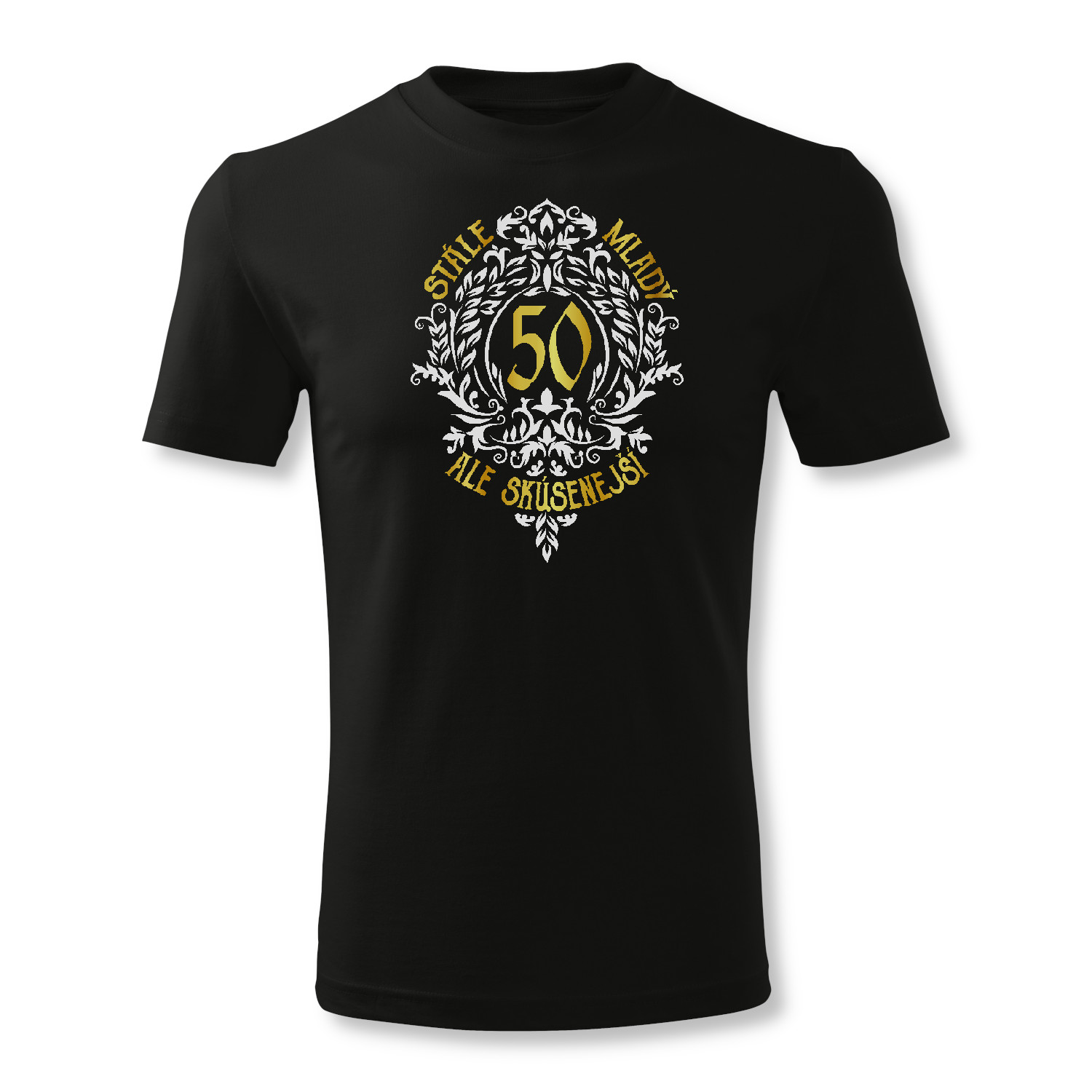 50 A STÁLE MLADÝ - pánske tričko čierne