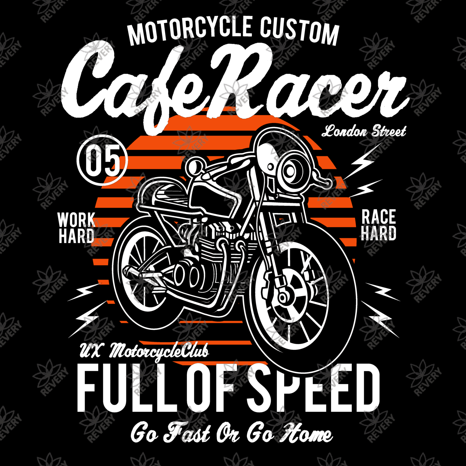 CAFE RACER - pánska/unisex mikina čierna