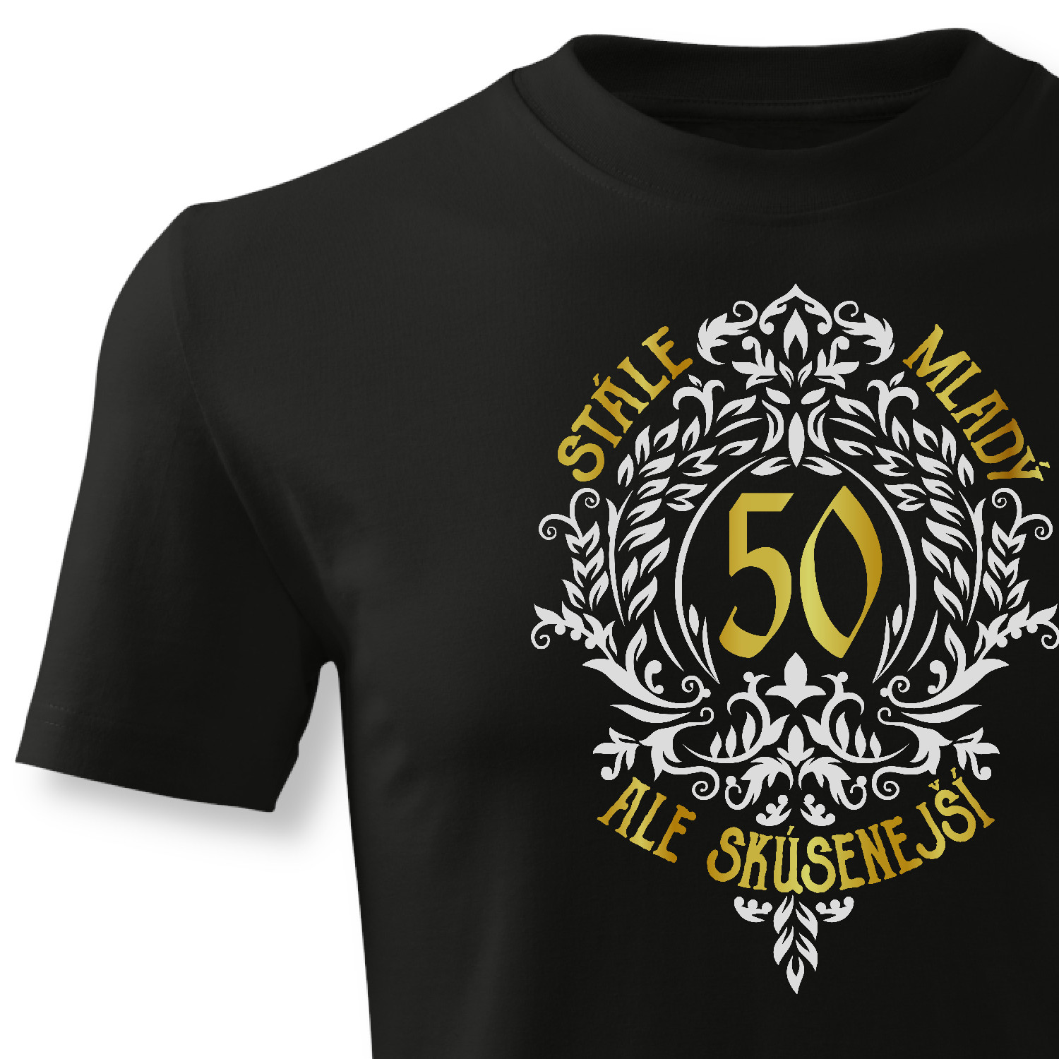 50 A STÁLE MLADÝ - pánske tričko čierne