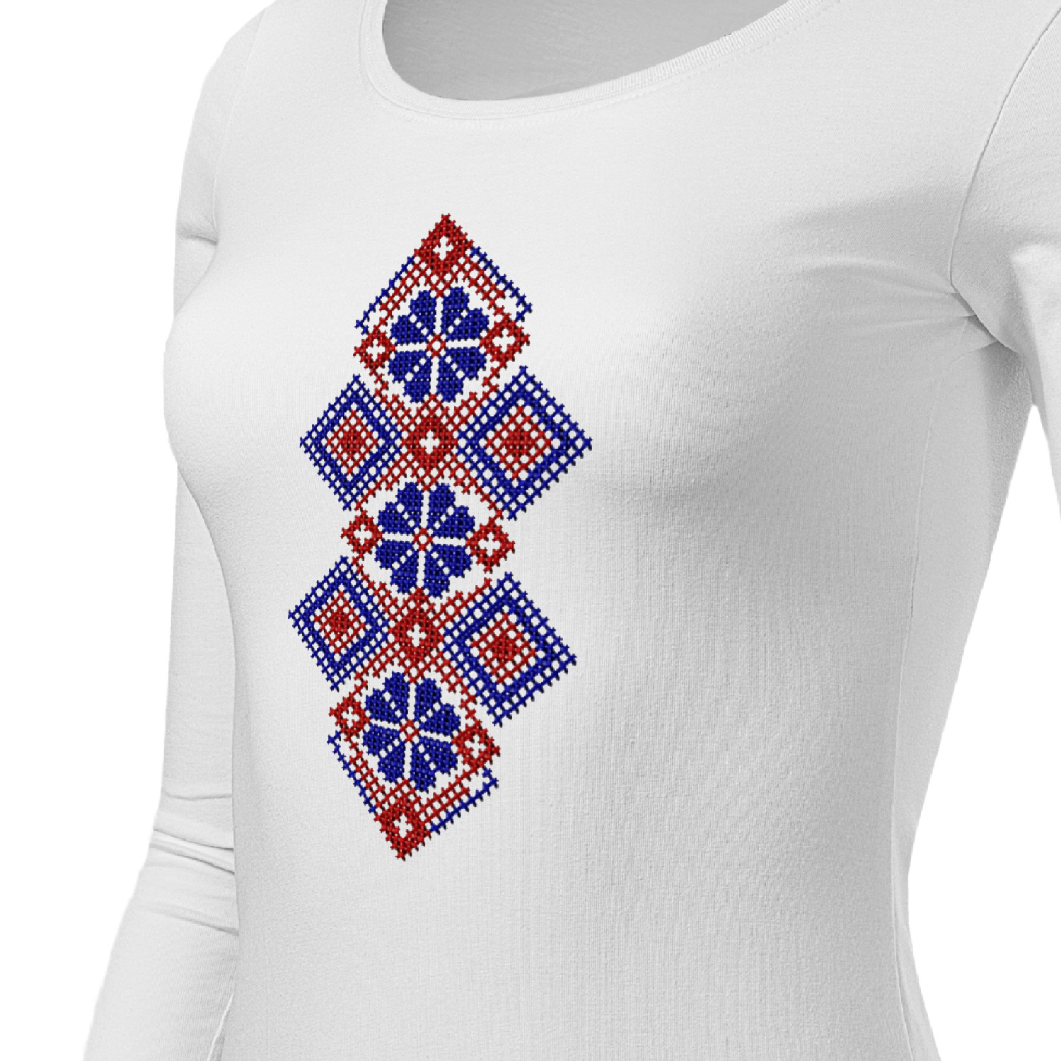 ELENA (Tokajík) - vyšívané dámske tričko s dlhými rukávmi