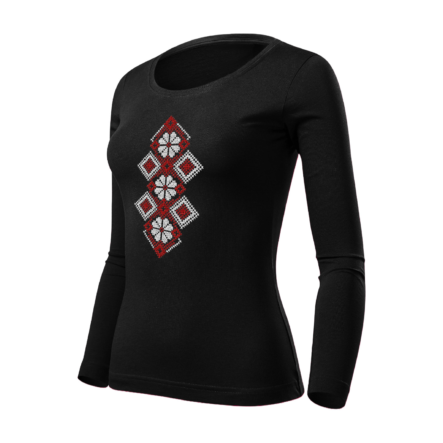 ELENA (Tokajík) - vyšívané dámske tričko s dlhými rukávmi