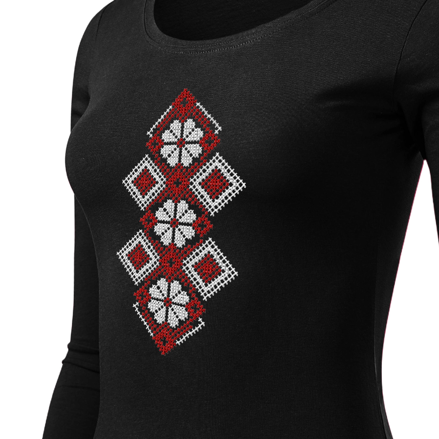 ELENA (Tokajík) - vyšívané dámske tričko s dlhými rukávmi